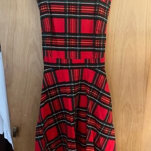 Plaid Red and Black Women's Dress